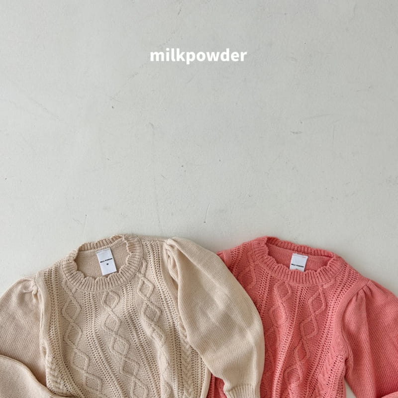 Milk Powder - Korean Children Fashion - #prettylittlegirls - Rose Knit Pullover - 3