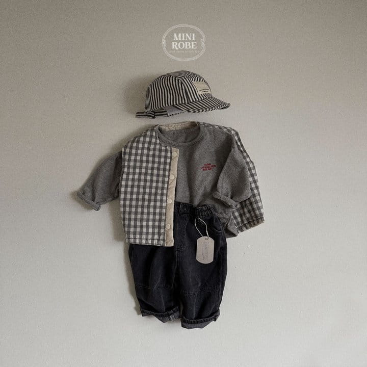 Mini Robe - Korean Baby Fashion - #babyboutique - Check Reversible - 10