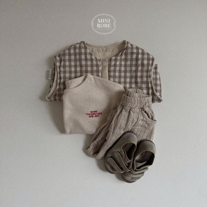 Mini Robe - Korean Baby Fashion - #babyboutique - Check Reversible - 11