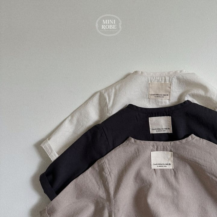 Mini Robe - Korean Baby Fashion - #babyclothing - Henry Neck Shirt - 7