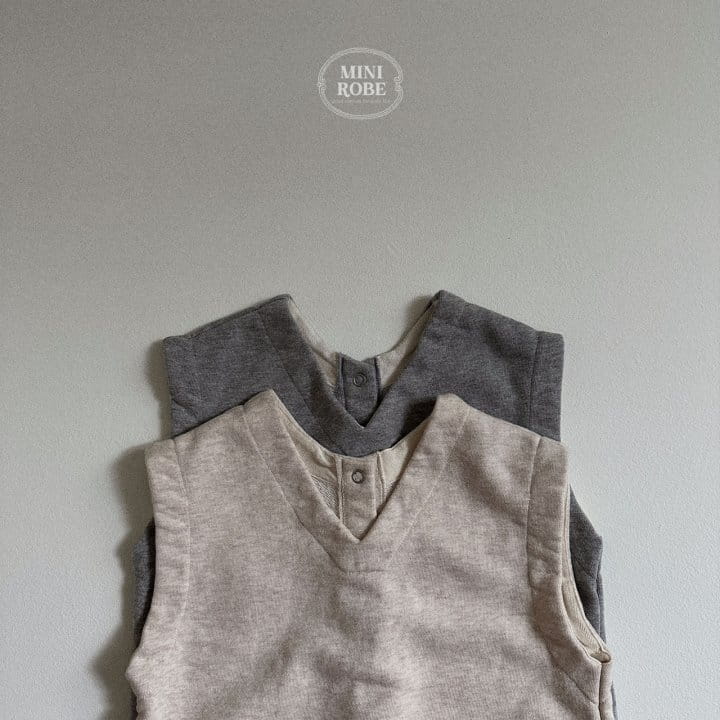 Mini Robe - Korean Baby Fashion - #babyclothing - Bread Reversible Vest - 9