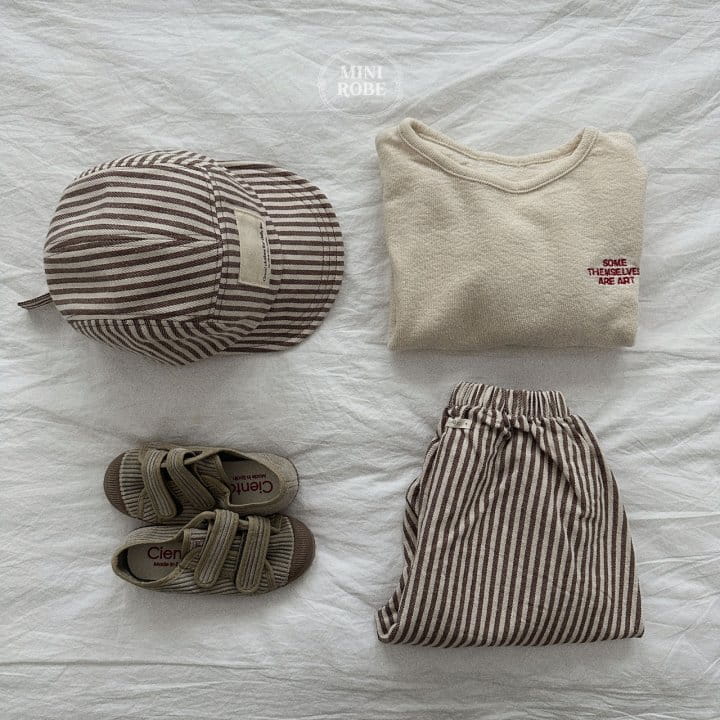 Mini Robe - Korean Baby Fashion - #babyclothing - Column Stripes Cap - 8