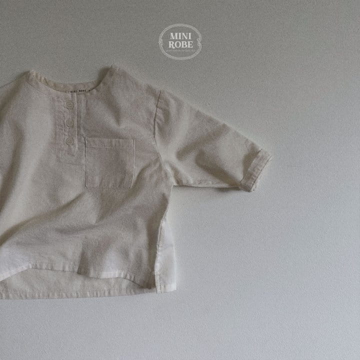Mini Robe - Korean Baby Fashion - #babyfashion - Henry Neck Shirt - 8