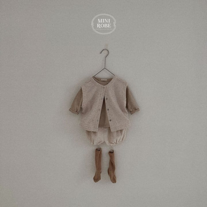 Mini Robe - Korean Baby Fashion - #babygirlfashion - Bread Reversible Vest - 12