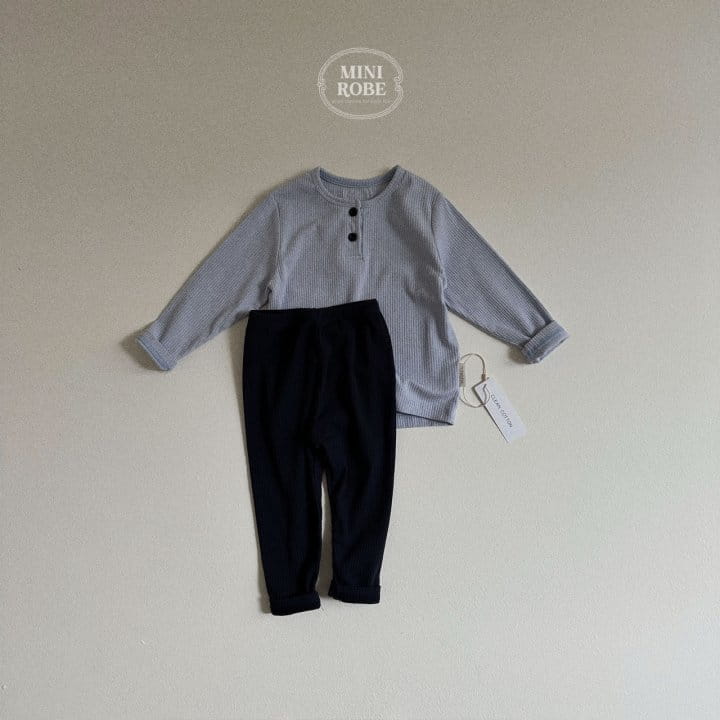 Mini Robe - Korean Baby Fashion - #babylifestyle - Concon Top Bottom Set - 6