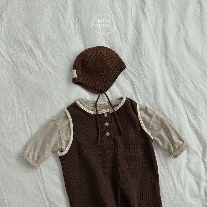 Mini Robe - Korean Baby Fashion - #babyootd - Wafle Jumpsuit - 10