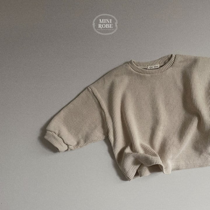 Mini Robe - Korean Baby Fashion - #babyootd - Waffle Sweatshirt - 4
