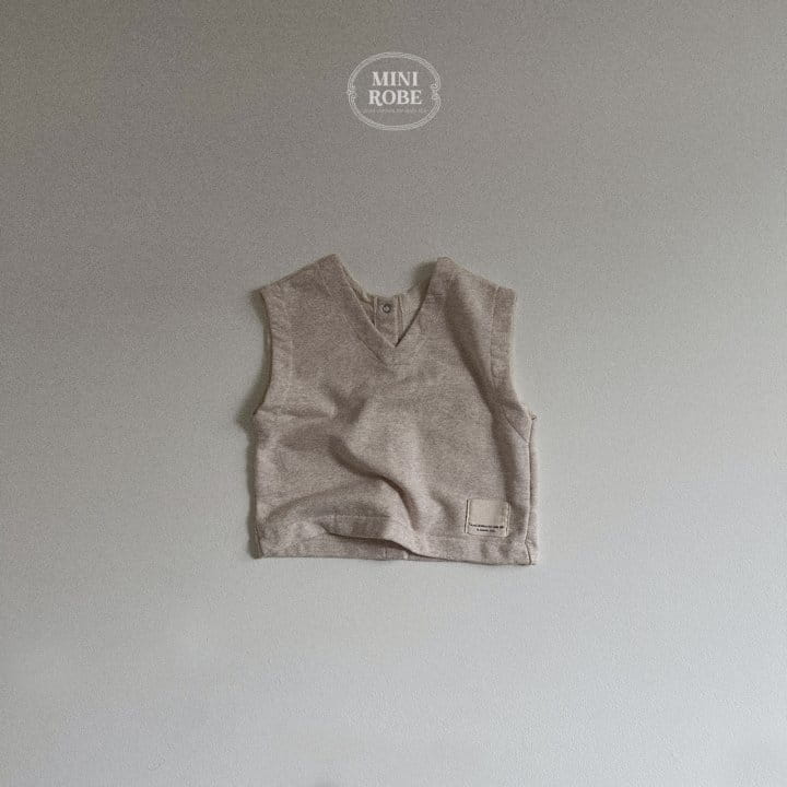 Mini Robe - Korean Baby Fashion - #babyoutfit - Bread Reversible Vest - 2