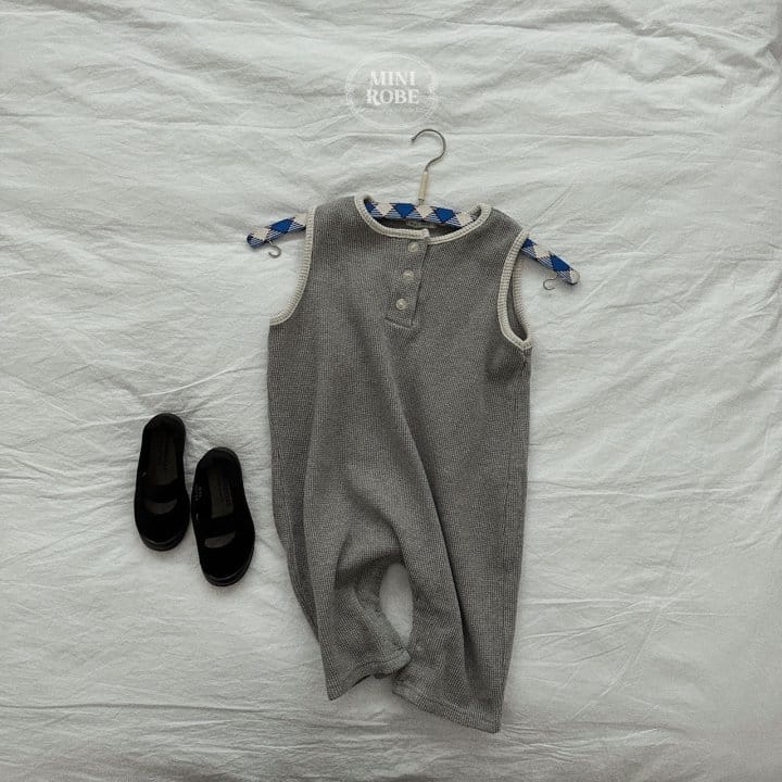 Mini Robe - Korean Baby Fashion - #babyoutfit - Wafle Jumpsuit - 12