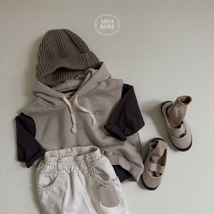 Mini Robe - Korean Baby Fashion - #babyoutfit - Green Hoody Vest - 10