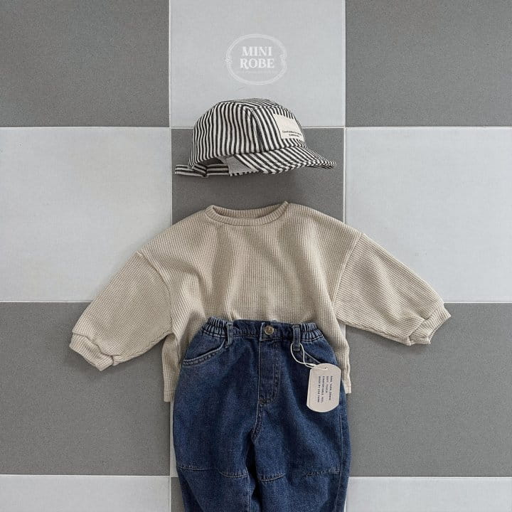 Mini Robe - Korean Baby Fashion - #babywear - Waffle Sweatshirt - 6