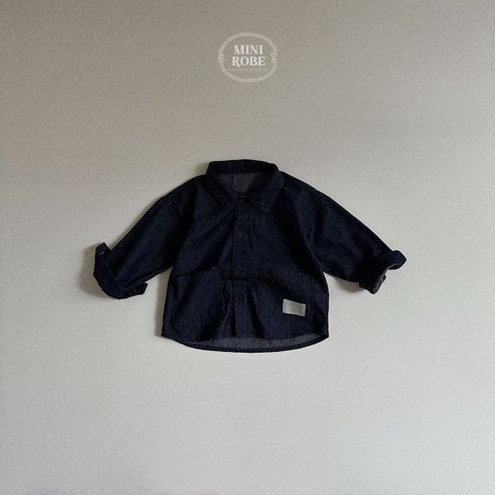 Mini Robe - Korean Baby Fashion - #onlinebabyshop - Bio Denim Shirt - 7