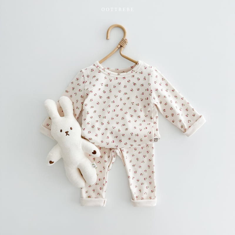 Oott Bebe - Korean Children Fashion - #littlefashionista - Bunny Flower Easywear