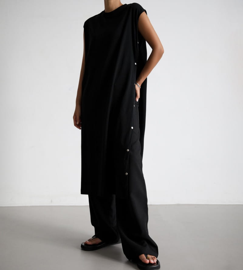 Paper Moon - Korean Women Fashion - #womensfashion - One Side Slit One-piece
