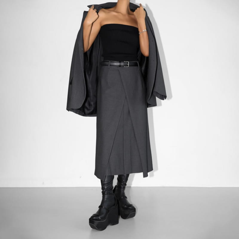Paper Moon - Korean Women Fashion - #womensfashion - Classic Midi Plare Skirt - 12