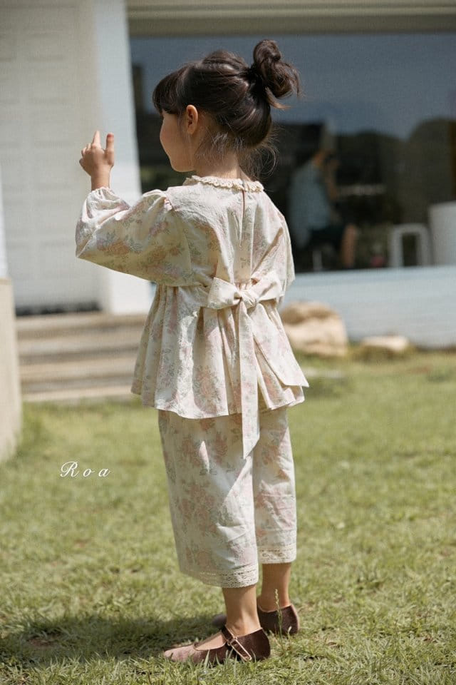 Roa - Korean Children Fashion - #toddlerclothing - Esabel Top Bottom Set - 12
