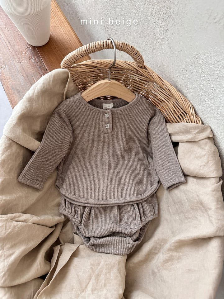 The Beige - Korean Baby Fashion - #babywear - Rib Bloomer Set