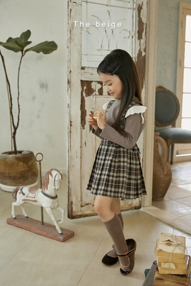 The Beige - Korean Children Fashion - #childofig - Rib Lace Tee - 9