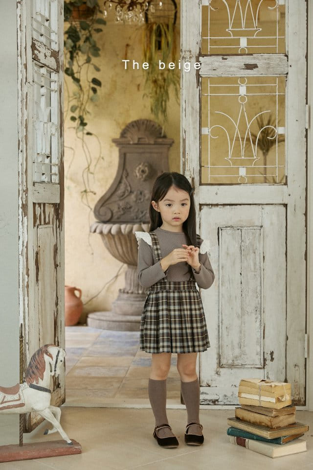 The Beige - Korean Children Fashion - #magicofchildhood - Rib Lace Tee - 3