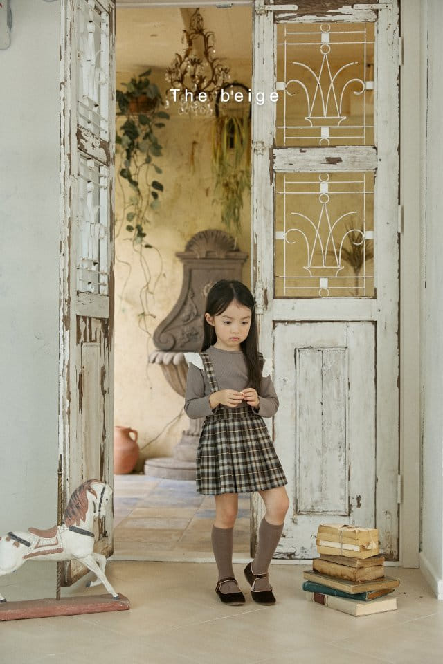The Beige - Korean Children Fashion - #magicofchildhood - Rib Lace Tee - 4