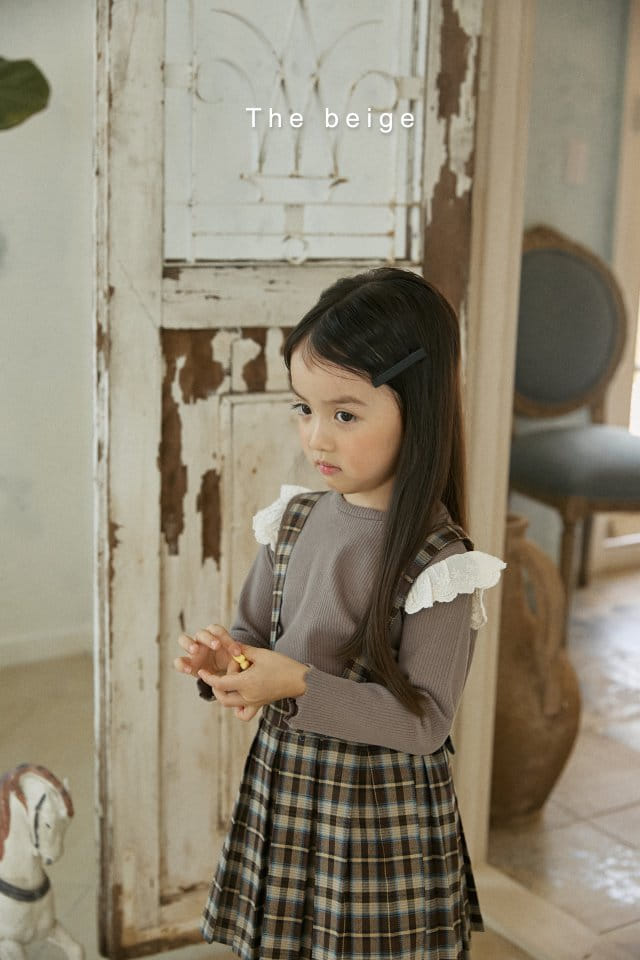 The Beige - Korean Children Fashion - #stylishchildhood - Rib Lace Tee - 8