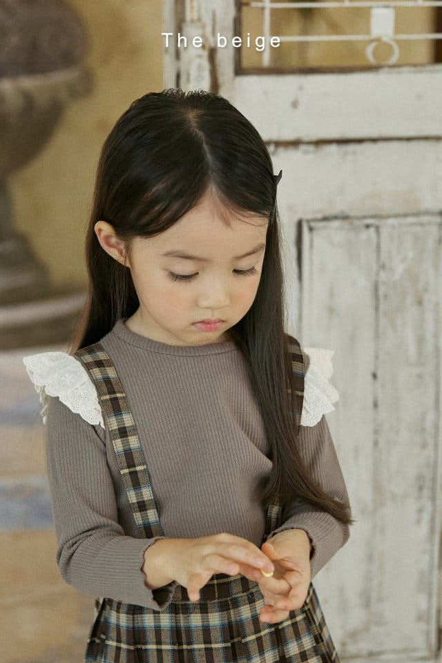 The Beige - Korean Children Fashion - #todddlerfashion - Rib Lace Tee - 6