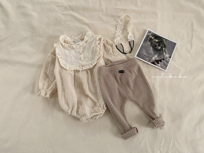 Valu Bebe - Korean Baby Fashion - #babyfashion - Bean Button Frill Bodysuit - 6