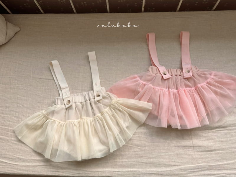 Valu Bebe - Korean Baby Fashion - #babyfever - Dungarees Skirt Bodysuit - 3