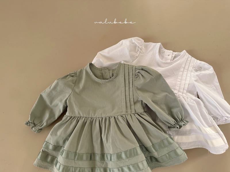 Valu Bebe - Korean Baby Fashion - #babyfever - Pintuck One-piece Bodysuit - 6