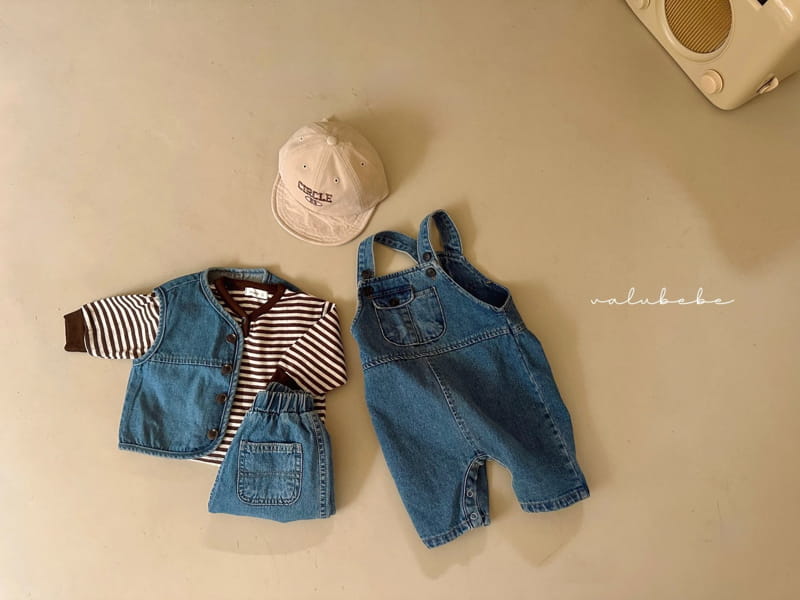 Valu Bebe - Korean Baby Fashion - #babygirlfashion - Overalls Denm Bodysuit