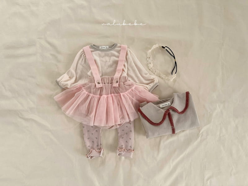 Valu Bebe - Korean Baby Fashion - #babyoninstagram - Dungarees Skirt Bodysuit - 6