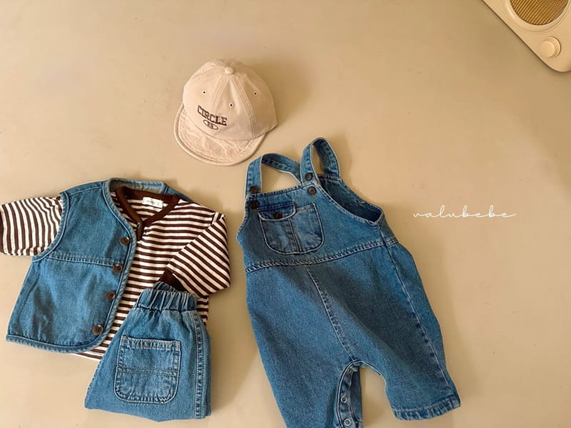 Valu Bebe - Korean Baby Fashion - #babyoninstagram - Overalls Denm Bodysuit - 4