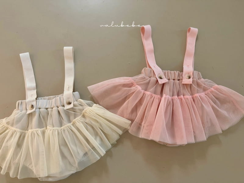 Valu Bebe - Korean Baby Fashion - #babyoutfit - Dungarees Skirt Bodysuit - 8