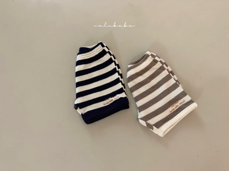 Valu Bebe - Korean Baby Fashion - #babyoutfit - Waffle Stripes Pants - 4