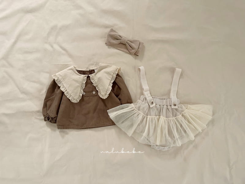 Valu Bebe - Korean Baby Fashion - #onlinebabyboutique - Dungarees Skirt Bodysuit - 11