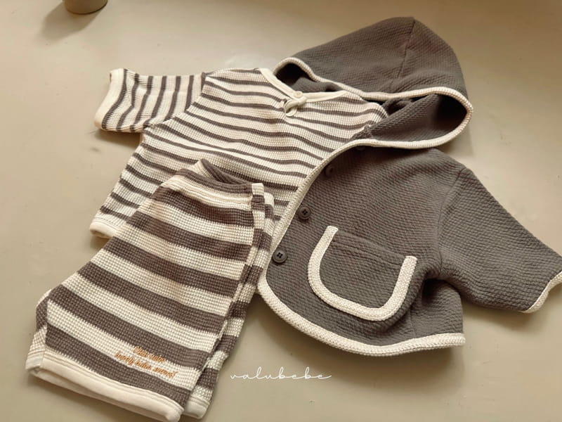 Valu Bebe - Korean Baby Fashion - #onlinebabyboutique - Waffle Stripes Pants - 6