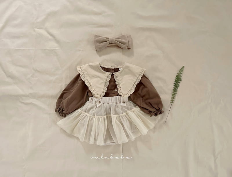 Valu Bebe - Korean Baby Fashion - #onlinebabyshop - Dungarees Skirt Bodysuit - 12