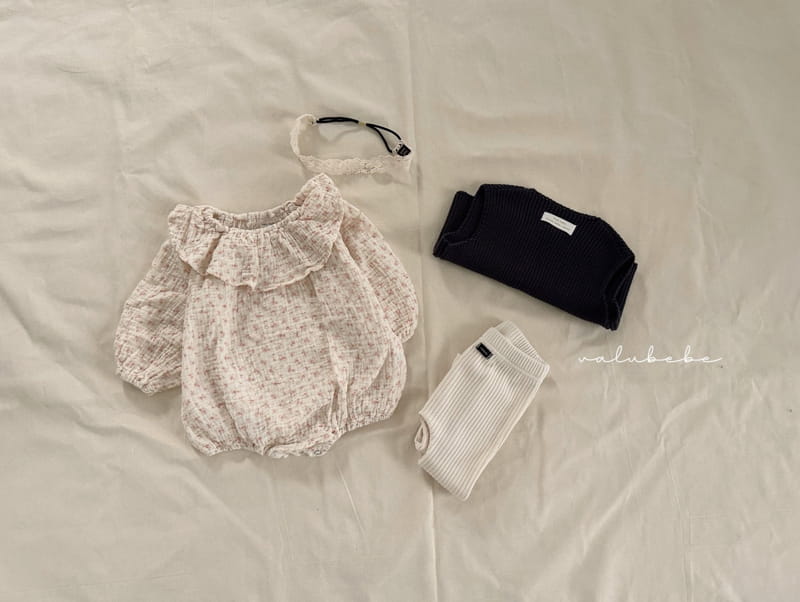 Valu Bebe - Korean Baby Fashion - #smilingbaby - Big Frill Flower Bodysuit - 3