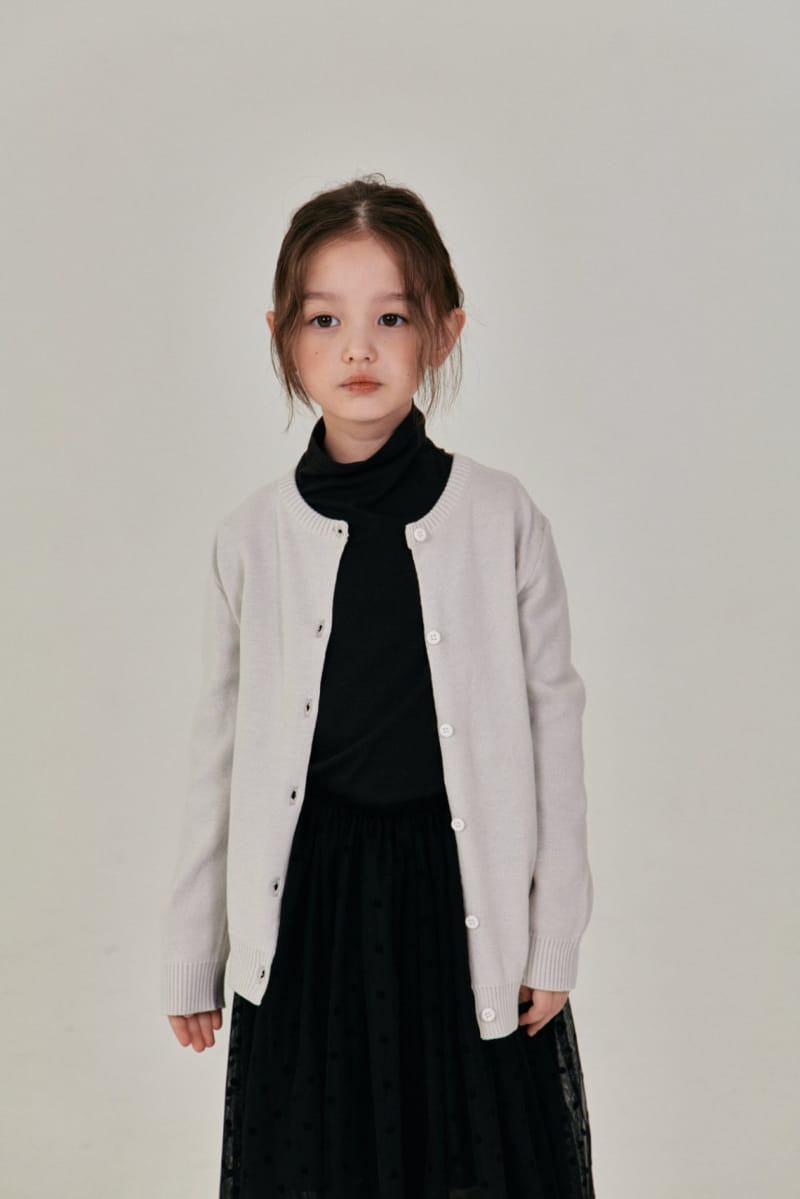 A-Market - Korean Children Fashion - #kidsshorts - Slit Round Cardigan - 10