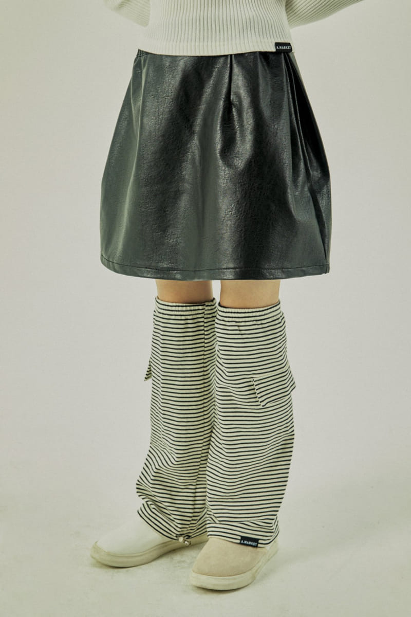 A-Market - Korean Children Fashion - #littlefashionista - Leather Skirt - 6