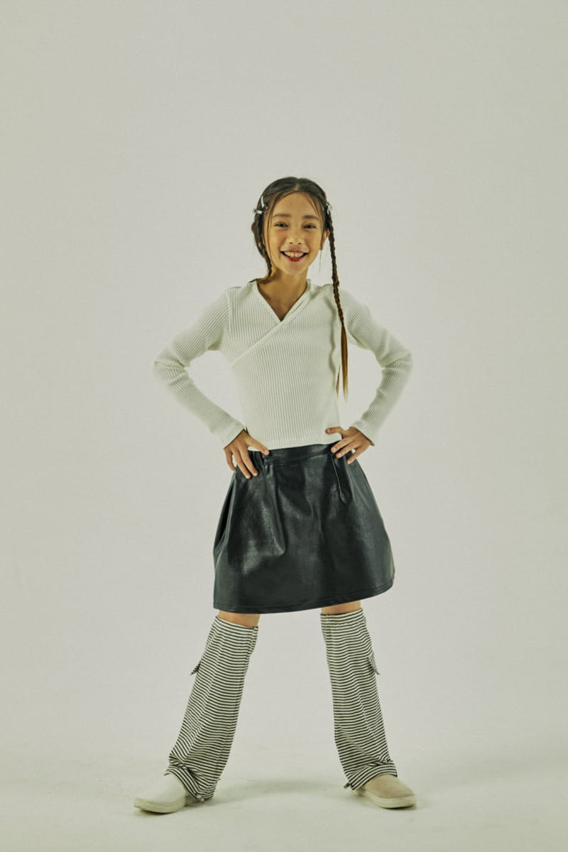 A-Market - Korean Children Fashion - #minifashionista - Leather Skirt - 8