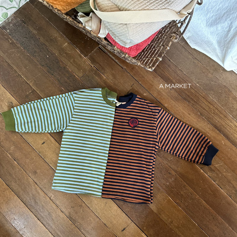 A-Market - Korean Children Fashion - #minifashionista - Comma Stripes Tee