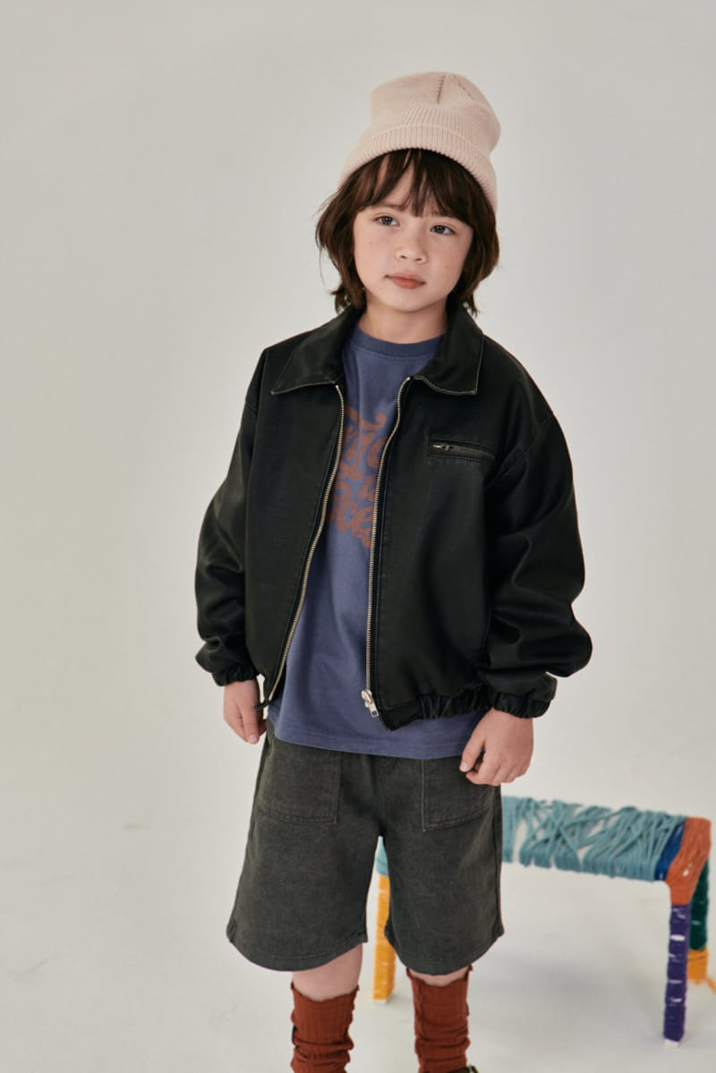 A-Market - Korean Children Fashion - #minifashionista - Leather Jacket - 4