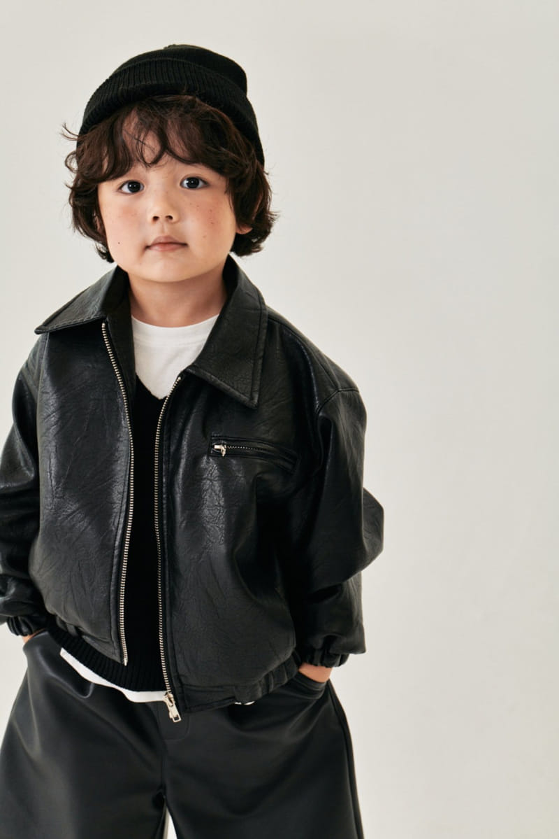 A-Market - Korean Children Fashion - #todddlerfashion - Leather Jacket - 5