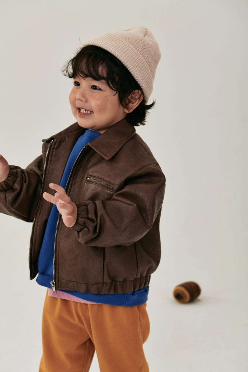 A-Market - Korean Children Fashion - #toddlerclothing - Leather Jacket - 6