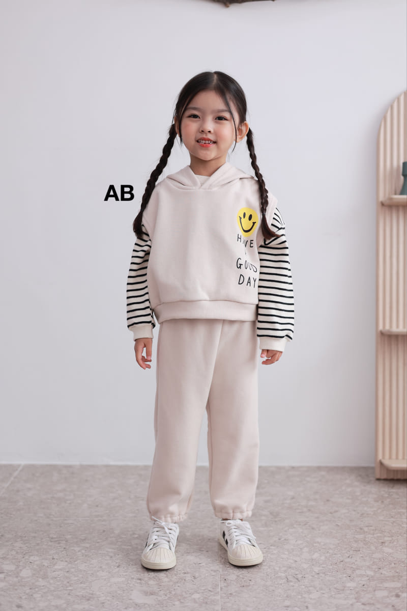 Ab - Korean Children Fashion - #Kfashion4kids - Happy Hoody Set - 5