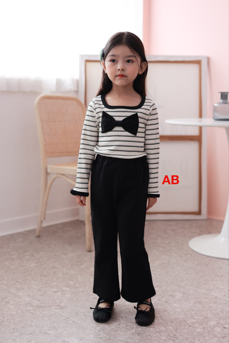 Ab - Korean Children Fashion - #stylishchildhood - Ribbon Piping Tee - 4
