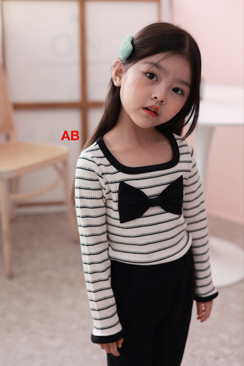 Ab - Korean Children Fashion - #designkidswear - Ribbon Piping Tee - 6