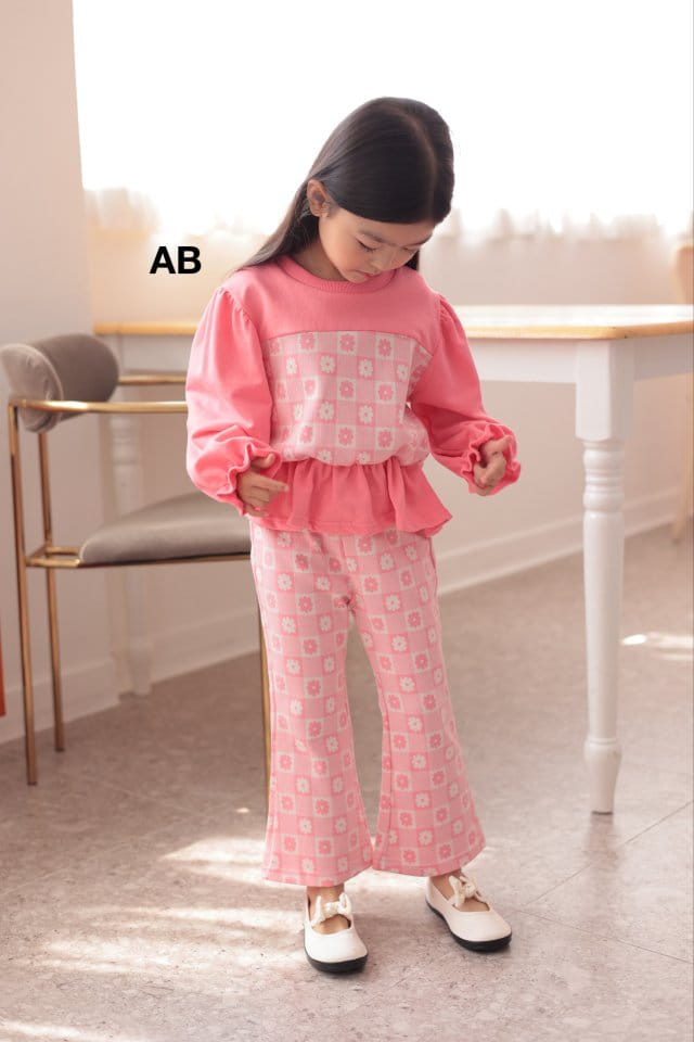 Ab - Korean Children Fashion - #kidsshorts - Daisy Top Bottom Set - 2