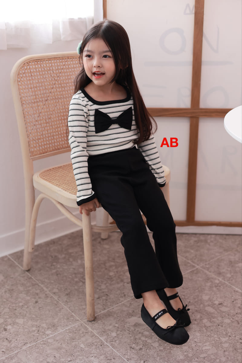 Ab - Korean Children Fashion - #kidsshorts - Ribbon Piping Tee - 9